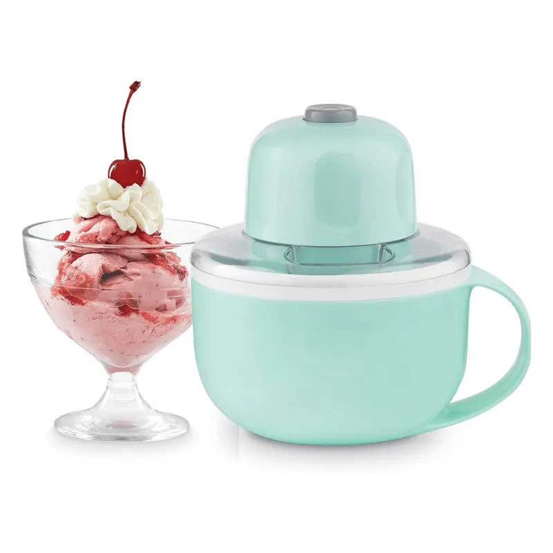 Single-Serve Ice Cream Maker – Integrated Ingredient Chute + Freezable Serving Mug