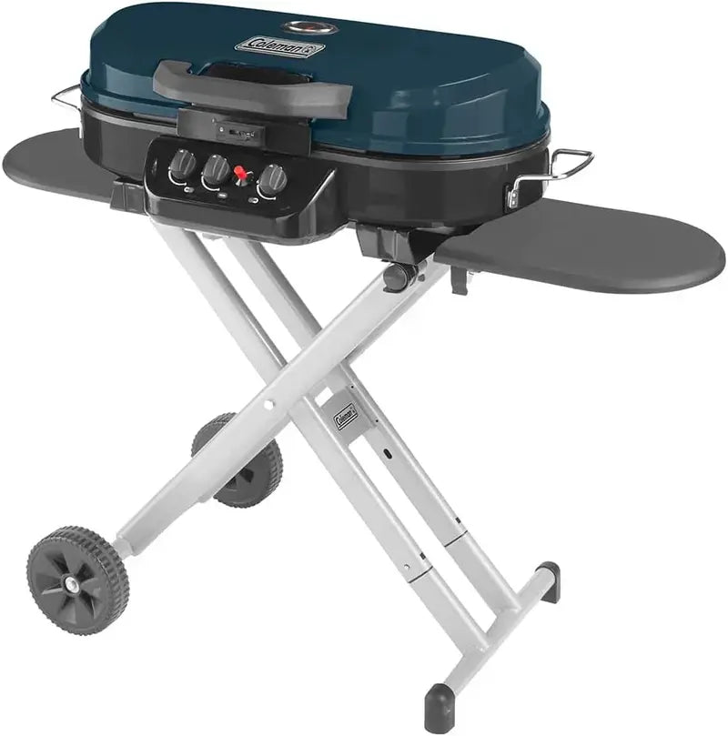 RoadTrip 285 Portable Propane Grill – Stand-Up Design with 3 Burners, InstaStart Ignition, 20,000 BTU Output