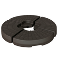 Outsunny Sonnenschirmständer 4-teilig, Schirmgewicht, Schirmständer, Bodenkreuz befüllbar mit Sand/Wasser bis 25/17 kg, Gewichte Sonnenschirmfuß HDPE Kaffee