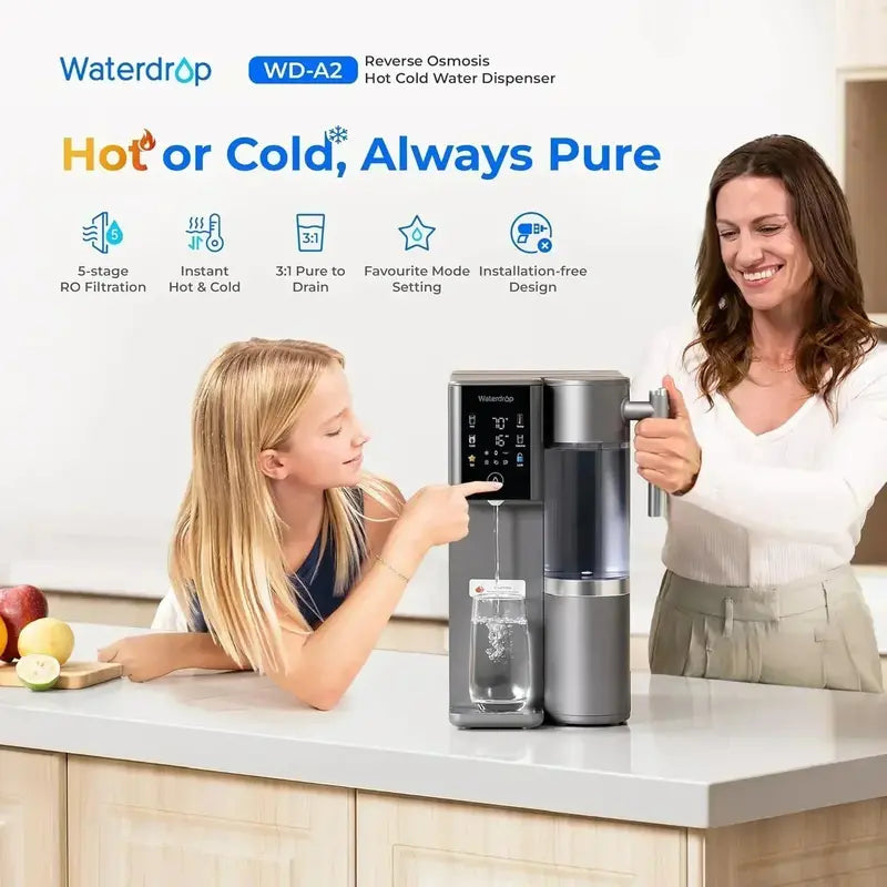 Waterdrop WD-A2 Countertop RO System – 3:1 Pure-to-Drain Ratio