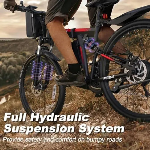 VARUN 750W Electric Bike – Foldable for Adults, 48V Battery, 20+ MPH, 50 Mile Range, 21-Speed Gears, Dual Hydraulic Suspension