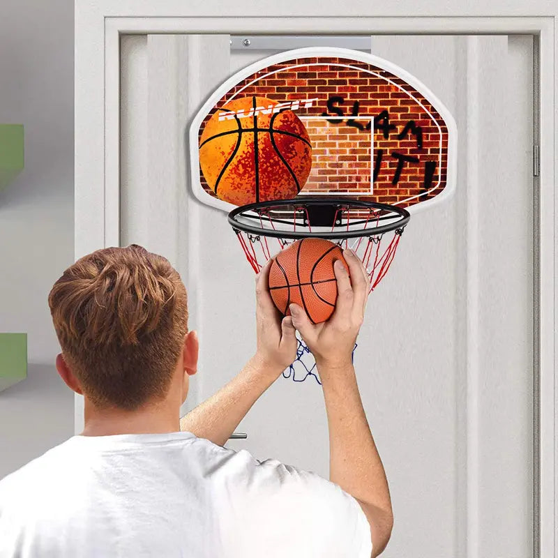 Wall-Mounted Mini Basketball Hoop – 29″ x 20″ Portable Backboard for Indoor or Outdoor Use