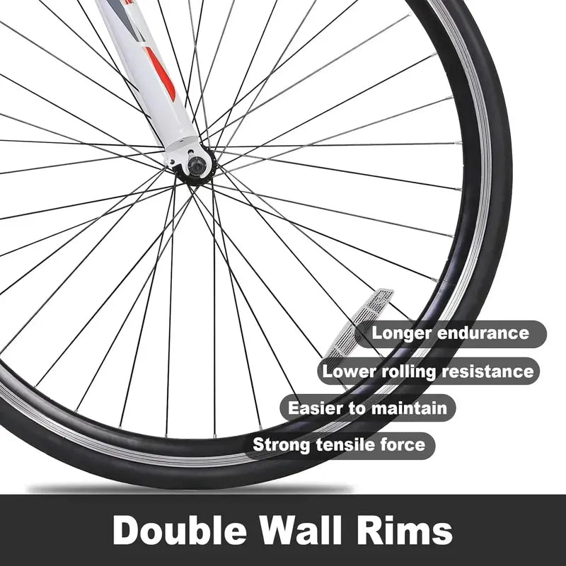 WEIZE 700C Road Bike – Shimano 14-Speed Commuter Bicycle with Drop Handlebars for Urban Riding