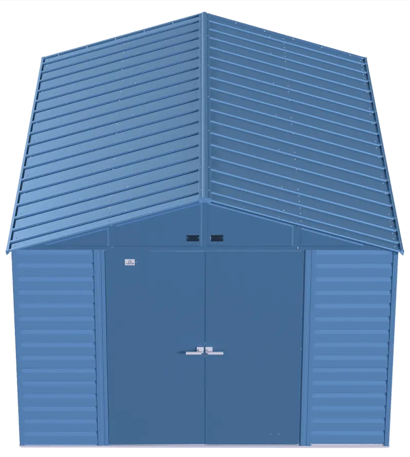 Select Steel 10 ft. x 14 ft. Premium Steel Storage Shed – Durable Blue-Grey Galvanized Construction