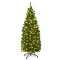 Slim Pre-Lit Pencil-Style Artificial Christmas Tree