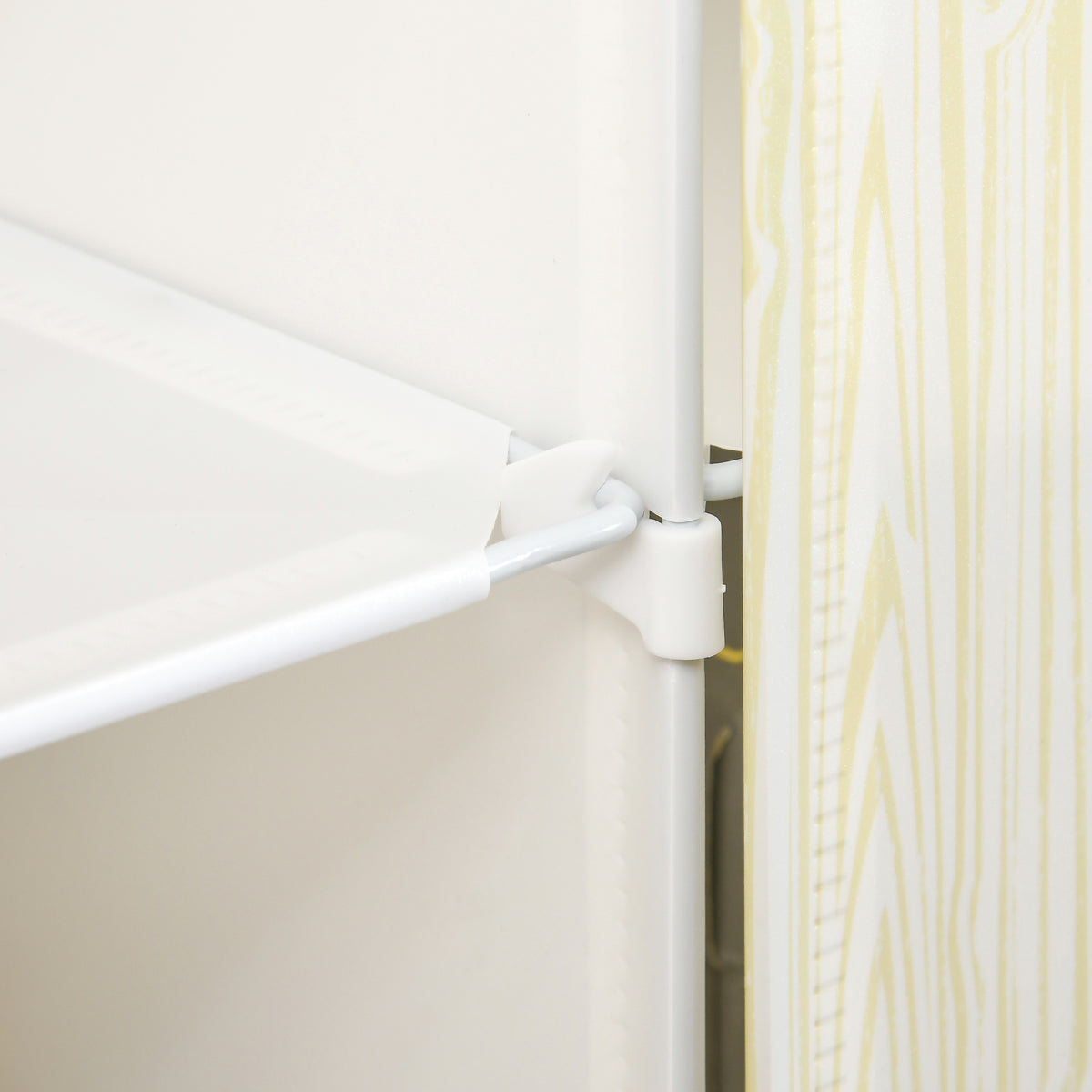 HOMCOM Modulares Platzsparendes Schuhregal, 12 Würfel aus PP-Kunststoff und Stahl, 125x32x125 cm