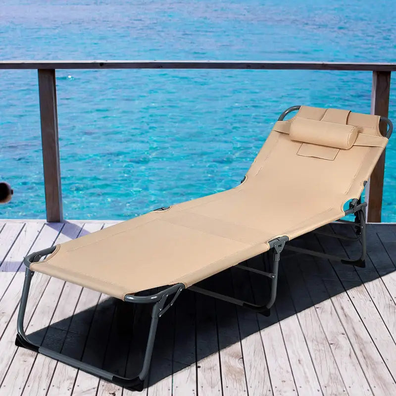 Versatile Adjustable Patio Recliner – Space-Saving Folding Lounge Chair