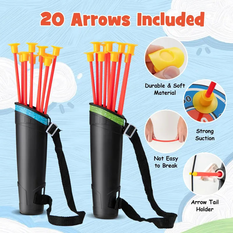Kids' Bow and Arrow Set – 2-Piece Safe Archery Toy for Ages 6+