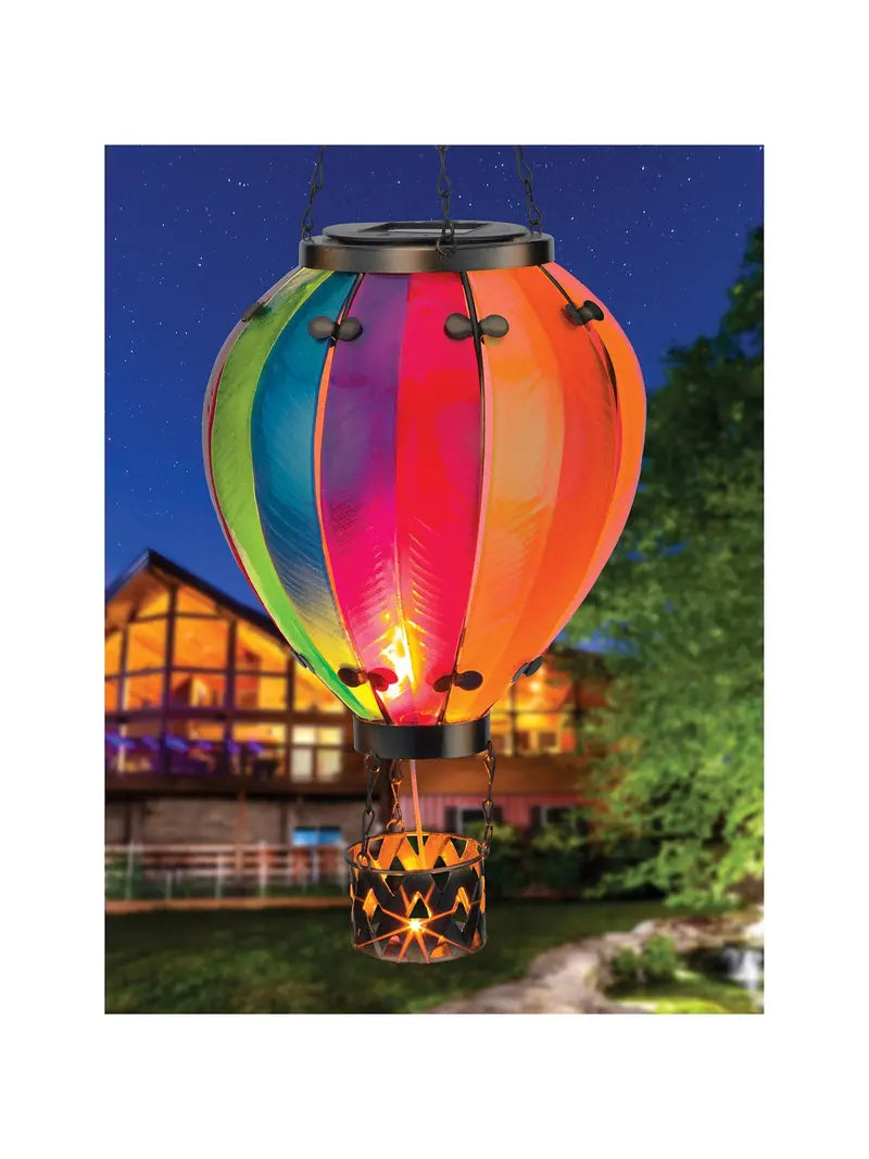 Regal Art Hot Air Balloon Light – Outdoor Solar LED Lighted Lantern, H