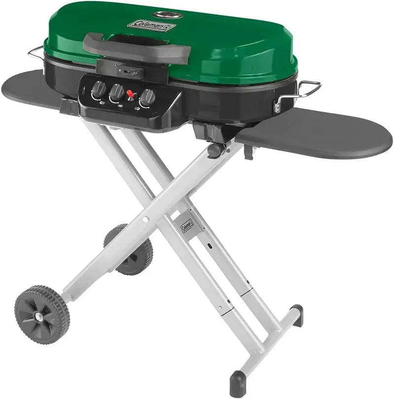 RoadTrip 285 Portable Propane Grill – Stand-Up Design with 3 Burners, InstaStart Ignition, 20,000 BTU Output