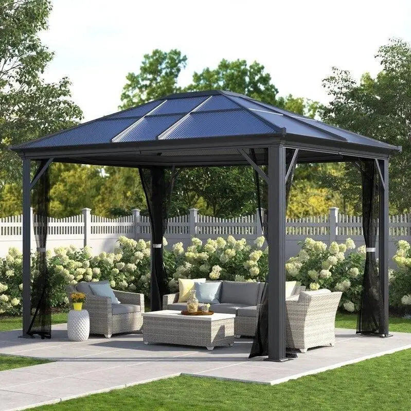 Wilmslow Aluminum Patio Gazebo – Rust-Resistant Outdoor Shade Structure with Easy Assembly
