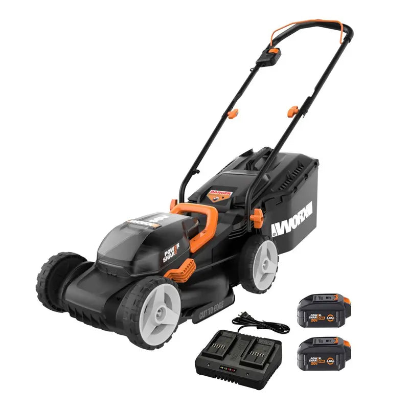 Worx 40V Power Share 4.0Ah 14  Cordless Lawn Mower (Battery and Charger Included)
