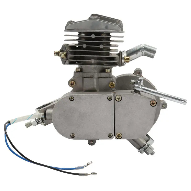 Zimtown 80cc 2-Stroke Engine Bike Motor Kit for 26″ Bicycles, Silver White