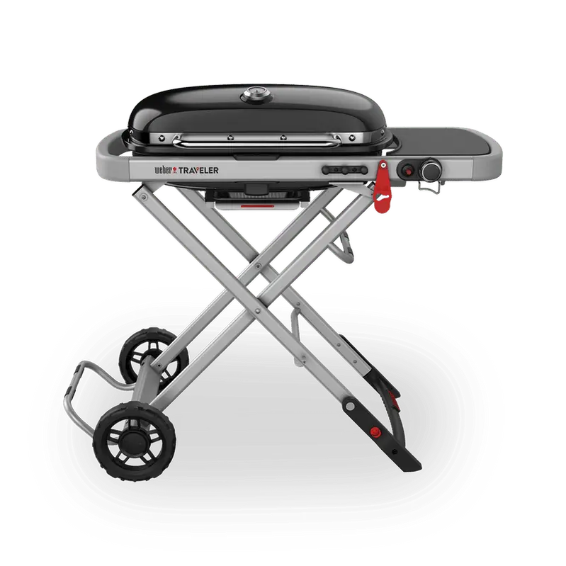 Weber Traveler Portable Gas Grill – Lightweight, Foldable Propane Grill for Camping and Tailgating
