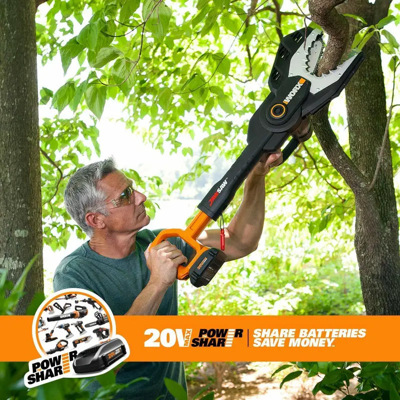 Worx WG320 20V Cordless JawSaw Chainsaw – Lightweight, Safe, Includes Battery & Charger