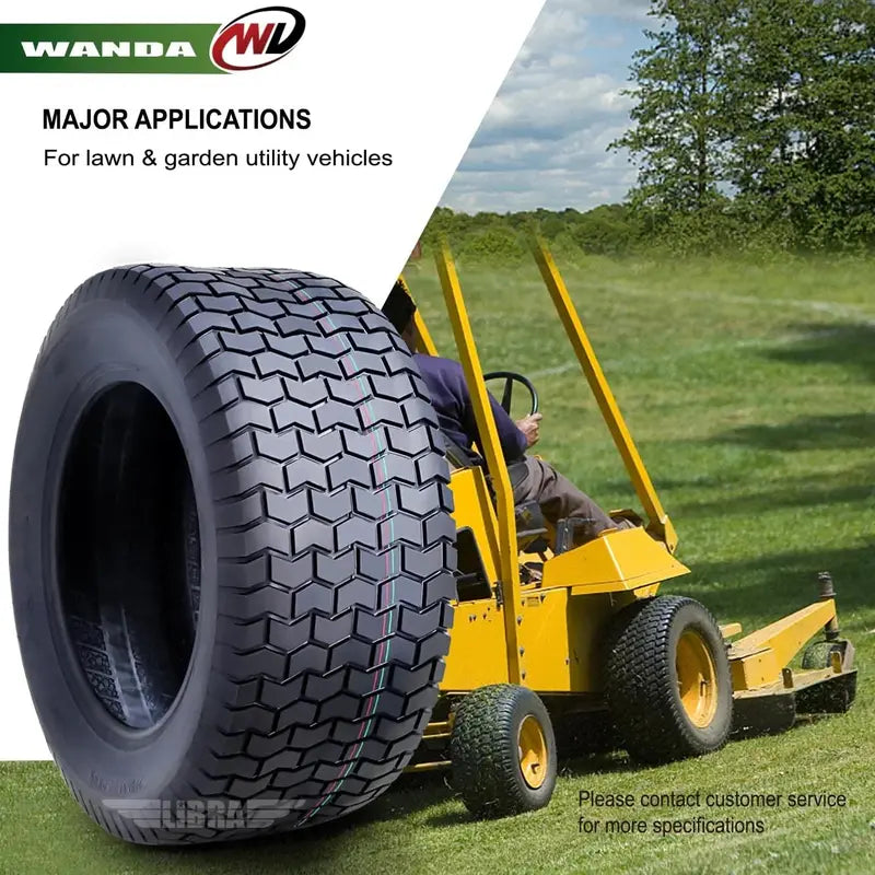 WANDA 22×9.5-12 Turf Tire – 4-Ply Lawn Tractor Replacement, 22×9.5×12, 13135 Load Index