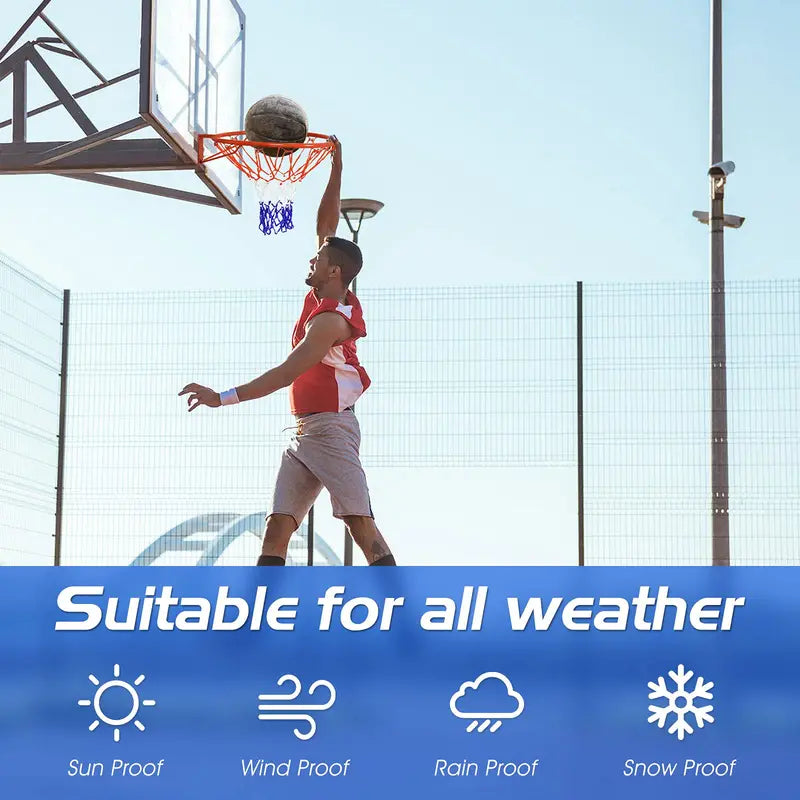 Replacement Basketball Rim Net – Universal 18-Inch Nylon Net for Portable Hoops