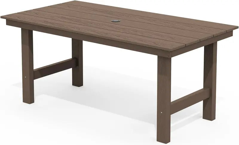 SERWALL HDPE 7-Piece Outdoor Dining Set — All-Weather Aluminum Frame Dining Table and Chair Collection