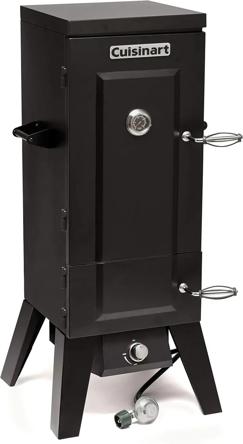 Vertical Propane BBQ Smoker with Four Adjustable Racks – Dual Wood & Water Trays – 15,000 BTU High-Heat Performance for Brisket, Jerky & More