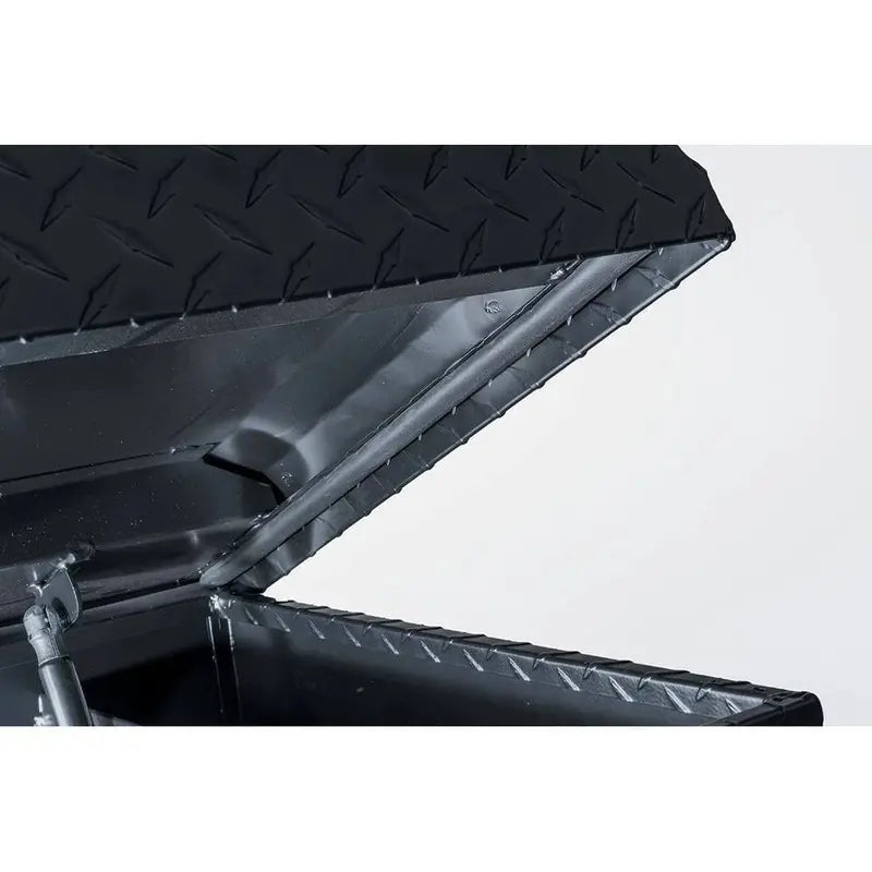 Low-Profile Matte Black Aluminum Truck Toolbox – 61.86 in. for Mid-Size Trucks