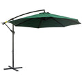 Outsunny Sonnenschirm mit Handkurbel Wetterbeständig 3 m x 3 m x 2,5 m XXL Grün