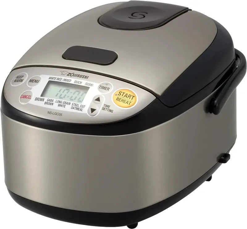Zojirushi NS-TSC10 Micom Rice Cooker & Warmer – 3-Cup Capacity, Stainless Steel Black Finish