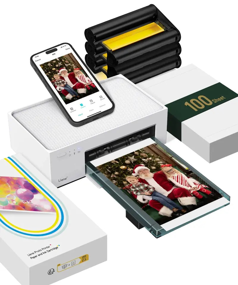 Liene 4×6 Portable Photo Printer – Wi-Fi Enabled Thermal-Dye Sublimation Printer for iOS & Android