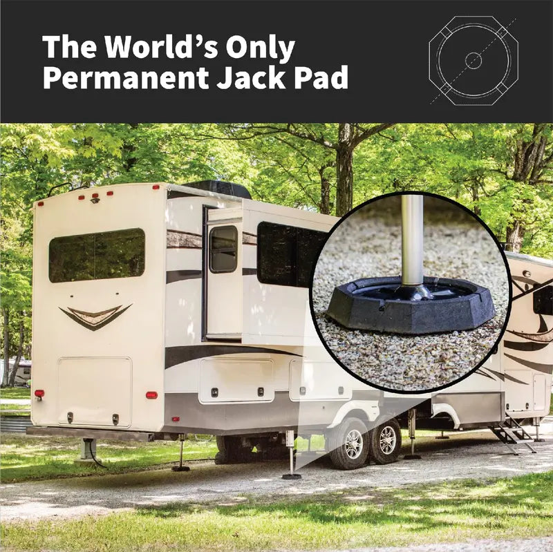 SnapPad Xtra 9-Inch Round RV Leveling Jack Pads – 6-Piece Set
