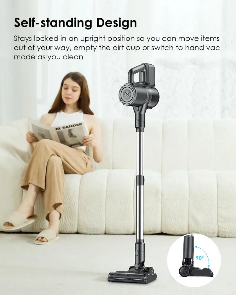 VersLife Cordless 2-in-1 Vacuum & Mop – Rechargeable Cleaner for Hard Floors and Carpets