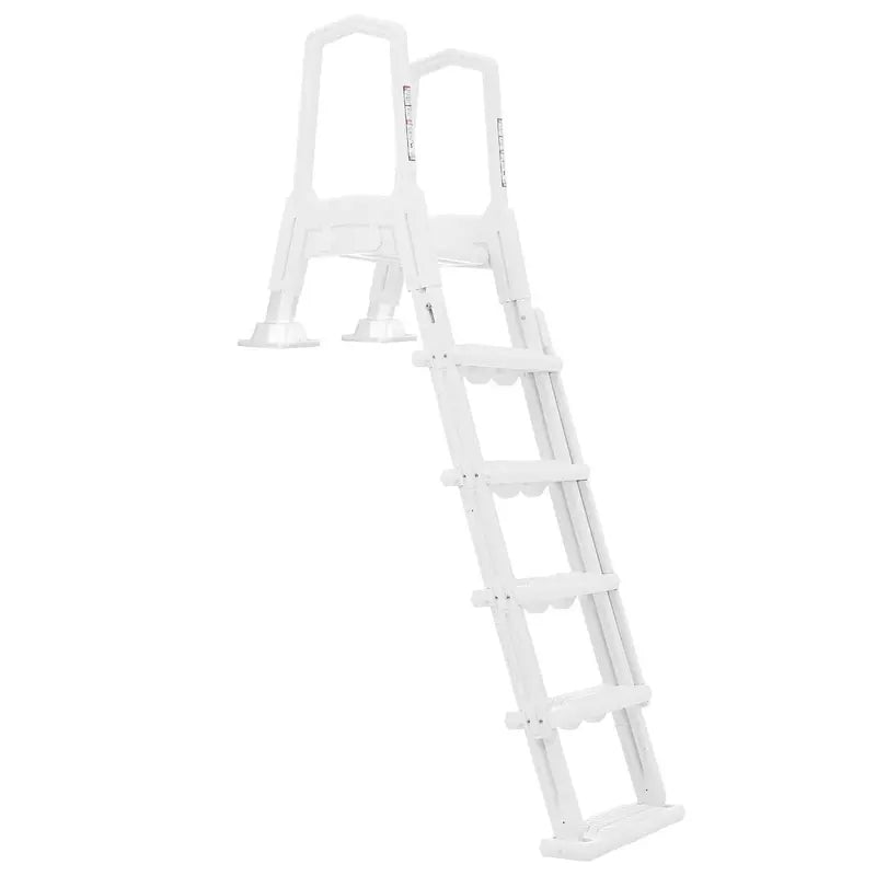 XtremepowerUS Deluxe Adjustable Above-Ground Pool Ladder – Fits 48–52″ Pools, Non-Slip Steps & Safety Handrails