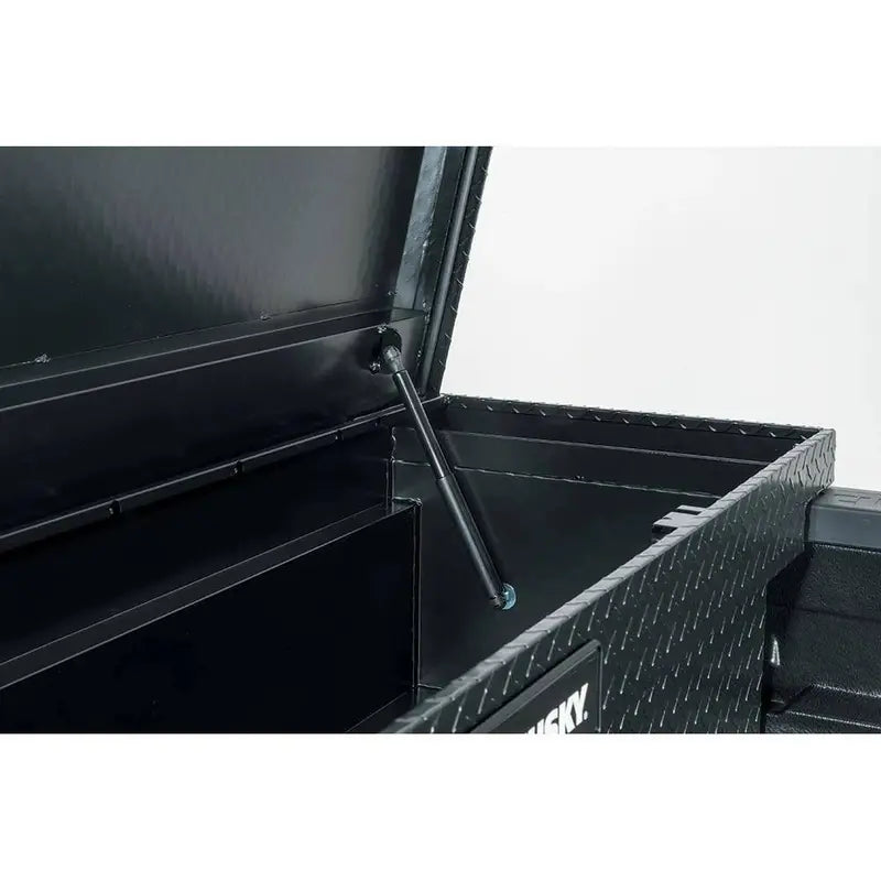 Low-Profile Matte Black Aluminum Truck Toolbox – 61.86 in. for Mid-Size Trucks