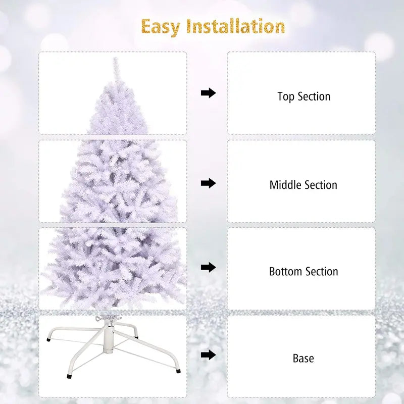 White Artificial Christmas Tree – Available in 6ft, 7.5ft, and 9ft Heights
