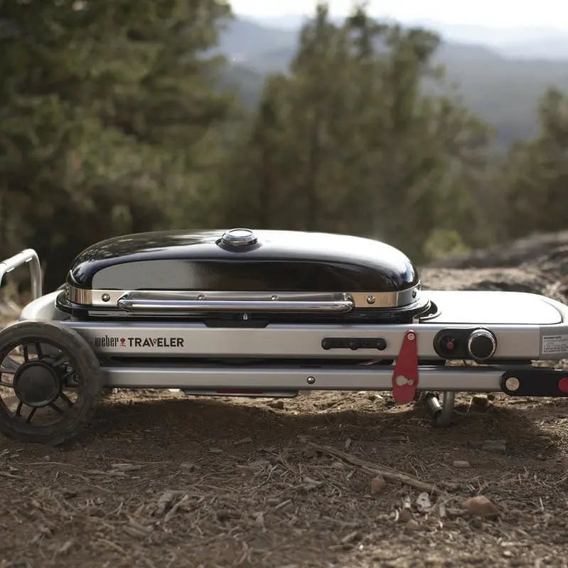 Weber Traveler Portable Gas Grill – Lightweight, Foldable Propane Grill for Camping and Tailgating