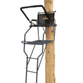 RIVERS EDGE Jumbo Jack Ladder Stand RE658 – Adjustable Shooting Rail, Large Platform, Mesh Seat