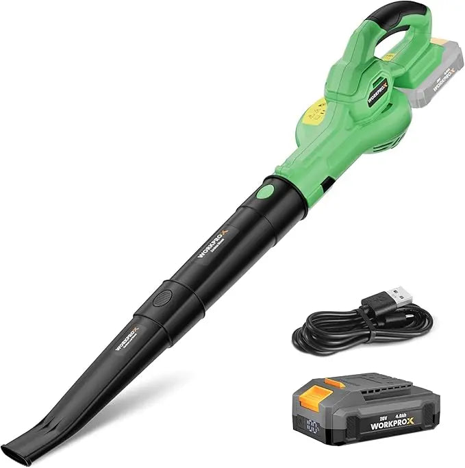 WORKPROX 20V High-Performance Cordless Leaf Blower – 138 MPH Air Speed, 170 CFM, USB-C Charging