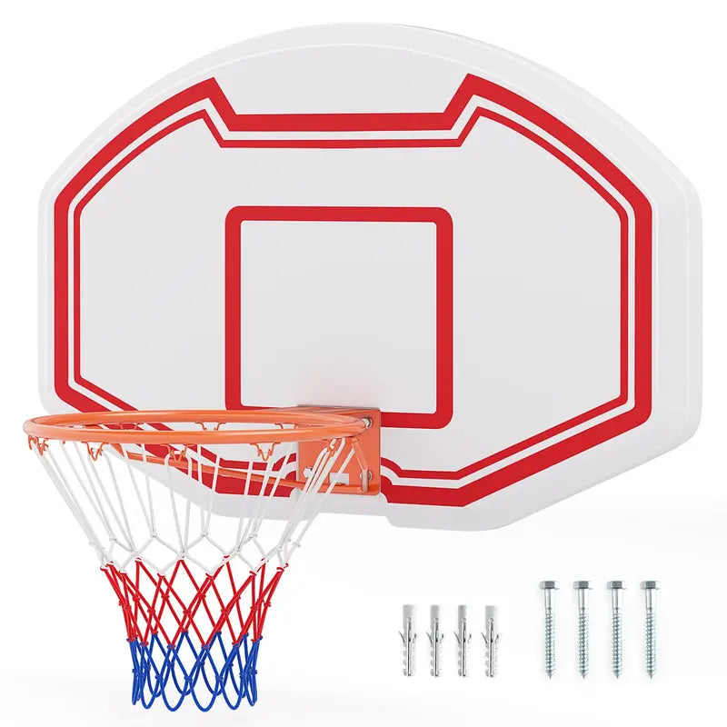 Large Wall-Mounted Indoor/Outdoor Basketball Hoop with 36″ x 24″ Shatterproof Backboard