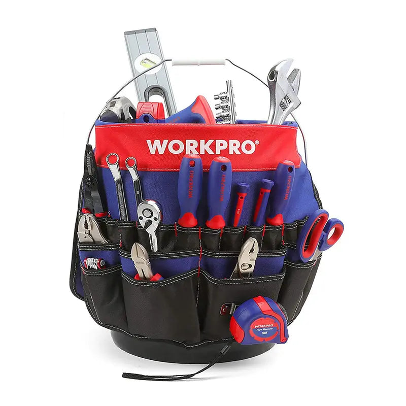 WORKPRO Bucket Organizer – 51-Pocket Tool Storage System (Tools Not Included)