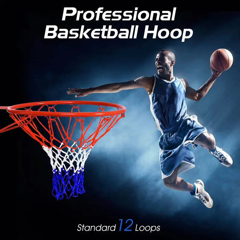 Replacement Basketball Rim Net – Universal 18-Inch Nylon Net for Portable Hoops