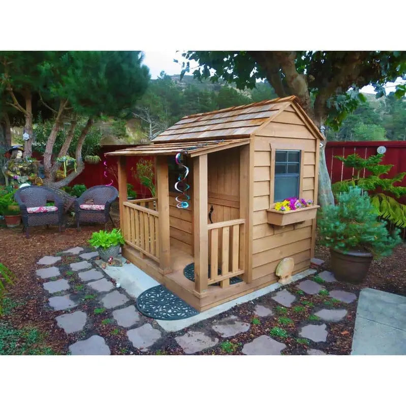 Little Squirt Cedar Backyard Playhouse by Outdoor Living Today – 6-Foot Wooden Play Structure