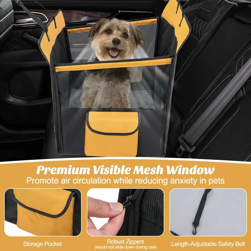 Waterproof Dog Car Seat Cover for Small to Medium Breeds
