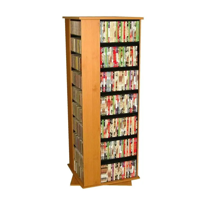 Venture Horizon Grande Media Tower – Rotating Walnut-Finish Entertainment Center