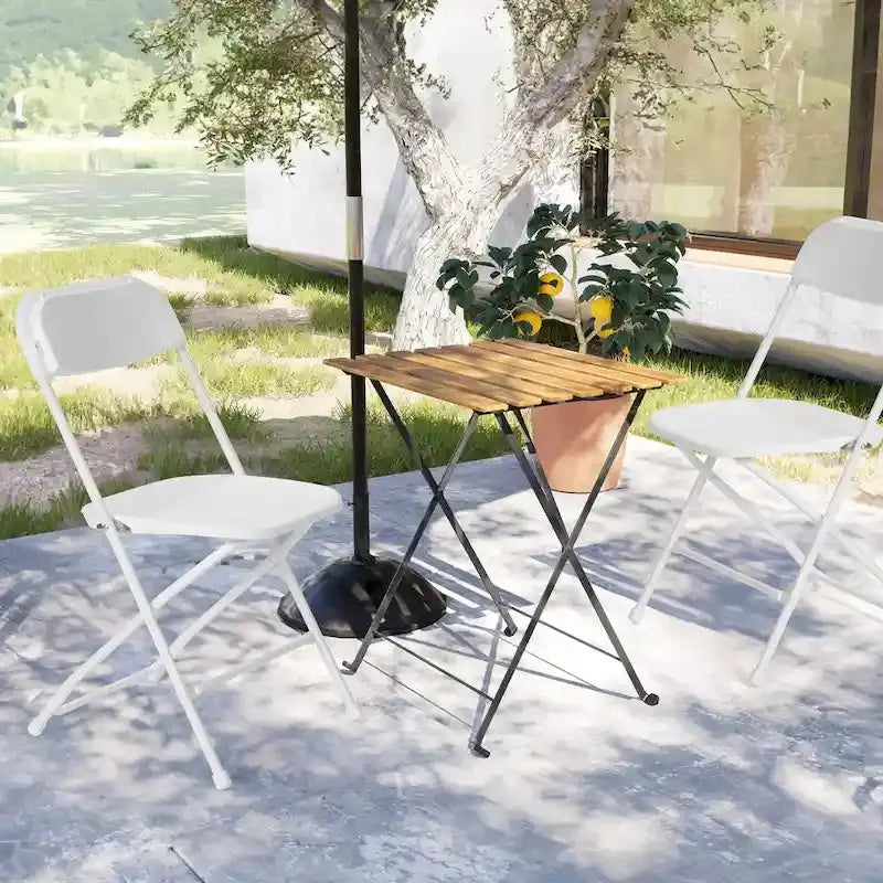 Set of 10 Lightweight Folding Plastic Chairs – 350 lb. Weight Capacity, Indoor/Outdoor Use