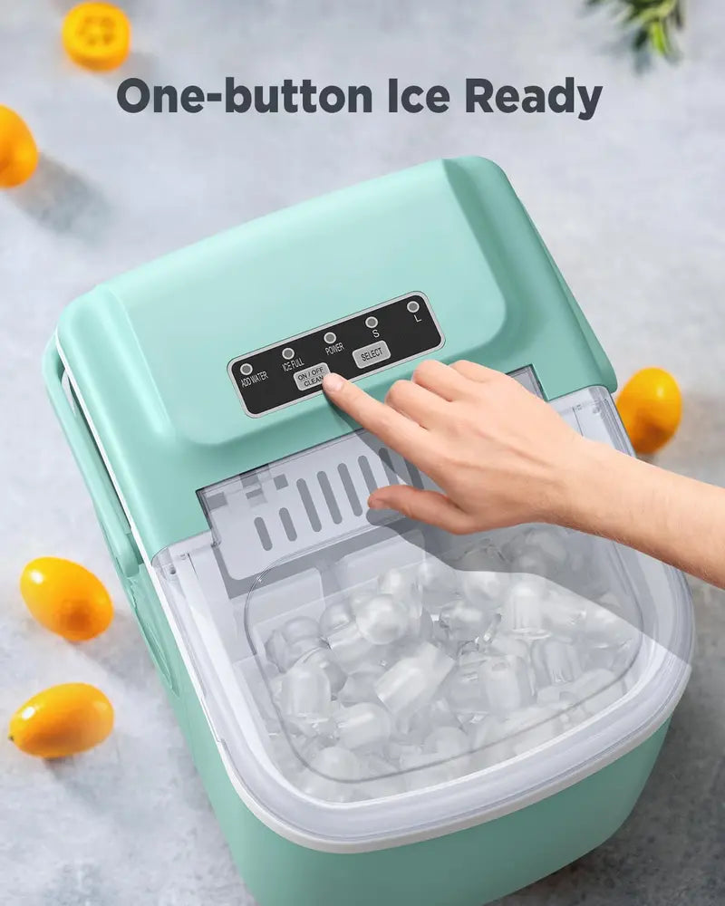 Silonn Nugget Ice Maker — 33 lbs/24H Chewable Pellet Ice Machine with Auto-Clean Function for Kitchen, Office, or Bar