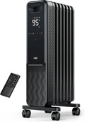 Safety-First Indoor Electric Radiant Heater with Digital Thermostat, Overheat & Tip-Over Protection