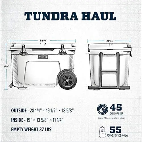 YETI Tundra Haul Wheeled Cooler – Rugged Portable Cooler with All-Terrain Wheels & Bear-Resistant Design