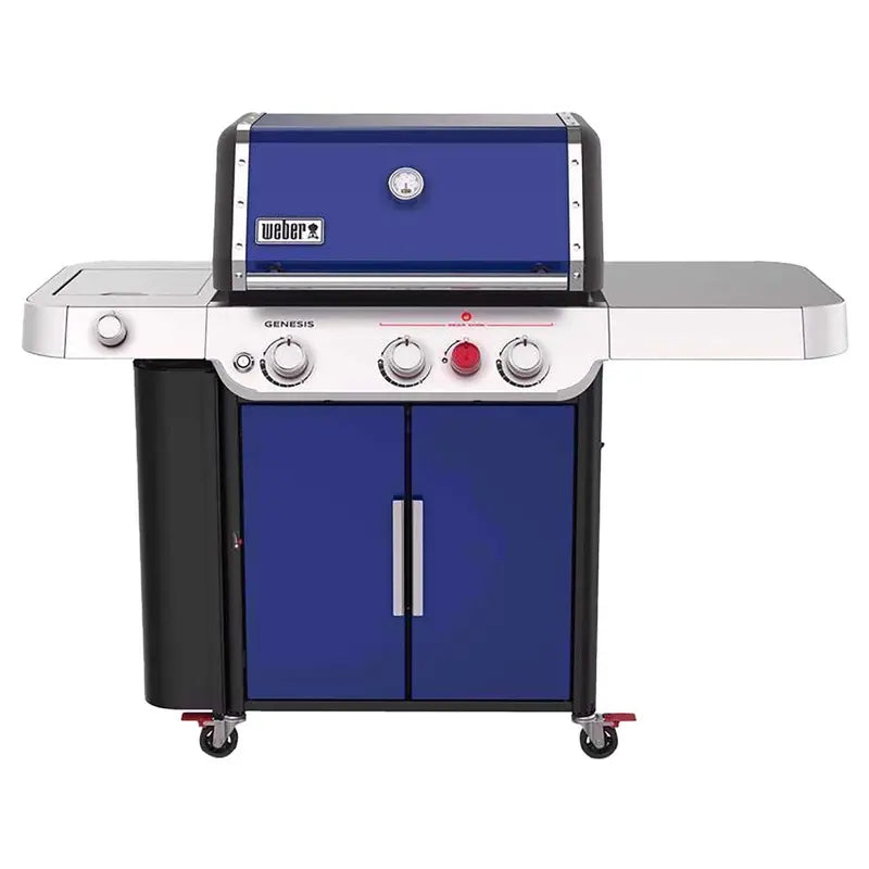 Weber Genesis E-335 Propane Grill – 3-Burner, Deep Ocean Blue Finish, Versatile Gas Grilling