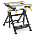 Versatile Folding Workbench with Tilting Surface – 7-Height Settings & Sliding Clamps