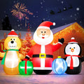 Vrilay 7.3ft Inflatable Santa Elk Penguin with LED Lights – Waterproof Outdoor Holiday Decoration