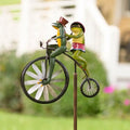 Whimsical Animal-Themed Bicycle Windmill Garden Spinner