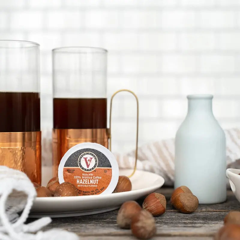 Victor Allen's Hazelnut Medium Roast K-Cup Pods – 80-Count Flavored Arabica for Keurig